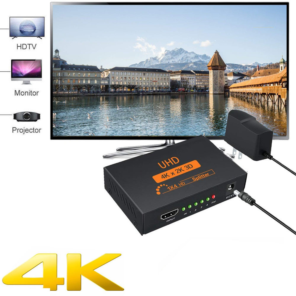 4k HDMI ȣȯ й 1x4  ȯ 1 In 4 Out HD 1.4  HDCP 1080P HDTV DVD PS3 Xbox   ÷